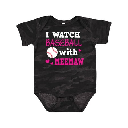 

Inktastic I Watch Baseball with My Meemaw Gift Baby Boy or Baby Girl Bodysuit