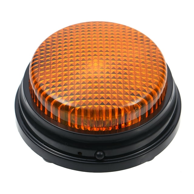 Orange Recordable Voice Button with LED Light - 30-Second Audio Recording, Long Press Activation, Portable Interactive Toy for Parent-Child Games, Language Learning & Gifting (Batteries Not Included)