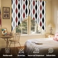 thumbnail image 5 of Black Red Gray Swag Valances for Windows 2 Pack Medieval Print Waves Geometric Swag Kitchen Curtains 45 Inches Long Rod Pocket Short Window Treatment for Kitchen Bathroom 36"x45", 5 of 8