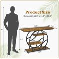thumbnail image 2 of MONGJI Table for Foyer,41.3 Inch Industrial Narrow Console Table,Accent Decor Living Room Furniture,Hallway & Sofa Table for Entrance,4-Tier Storage Shelves,Metal Frame,Thick Wood Top, 2 of 7