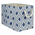 thumbnail image 1 of Design Imports CAMZ10033 Bac de Rangement Rectangulaire en Polyester Ikat 17.5 x 12 x 15 Po, Bleu - Grand, 1 of 2
