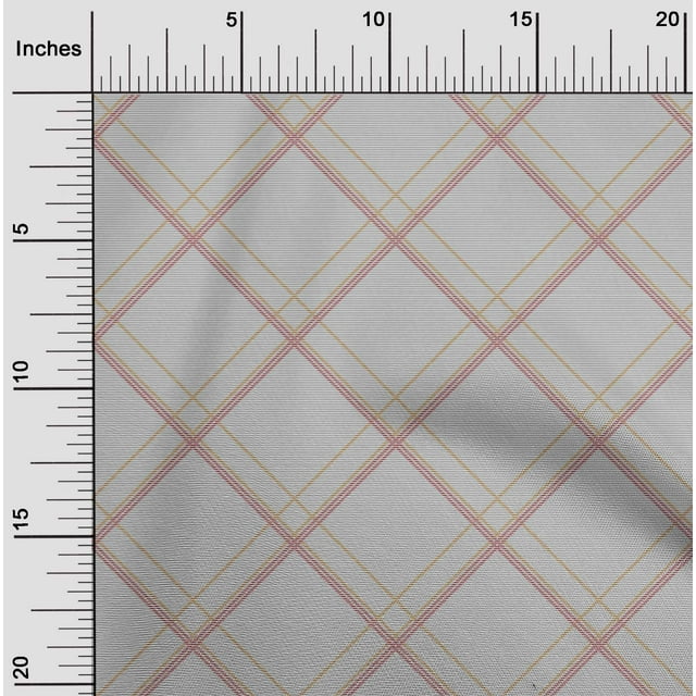 oneOone Tissu Georgette Viscose à Carreaux Tartan 42 Pouces de Large