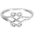 thumbnail image 3 of Sterling Silver Hearts Infinity Fusion Ring Size 6, 3 of 3