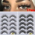 thumbnail image 2 of 5 pares de pestañas postizas de pelo de visón falso 3D Wispies Fluffies Drama pestañas naturales largas hechas a mano sin crueldad volumen grueso pestañas Tan Jianjun unisex, 2 of 2