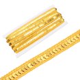 thumbnail image 1 of 0.5 Inch x 5 Yards Sequin Ribbon Trim Strip for Crafts Embellishments, Gold, 1 of 7