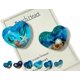 thumbnail image 1 of Corazón de bolsillo de vidrio para playa, adorno de corazón de vidrio oceánico hecho a mano con fusión de mar natural, ficha de bolsillo de corazón de vidrio fusionado, mini ficha linda y duradera con, 1 of 7