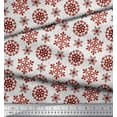 thumbnail image 2 of Soimoi Poly Georgette Fabric Snow Flakes Floral Print Fabric by Yard 42 Inch Wide, 2 of 5