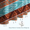 thumbnail image 6 of Blue and Brown Geometric Pattern Shower Curtain 84"x72" ,Bathroom Decorative Shower Curtains Set with 12 Hooks,Modern Waterproof Washable Shower Curtain, 6 of 6