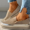 thumbnail image 2 of Itsun Flat Shoes for Women,Women's Single Shoes Rhinestones Thick-Soled Flat Shoes Casual Students Shoes Silver, 2 of 4