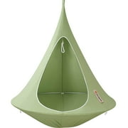 Vivere Lightweight Comfortable Outdoor Single Cacoon Hanging Hammock, Leaf Green