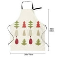 thumbnail image 6 of XMXT 1 Pcs Waterproof Kitchen Cooking Apron, Colorful Flat Christmas Tree Adjustable Aprons for Women Men with Pockets, 6 of 9