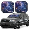 thumbnail image 2 of Daiia Enchanted Forest Stag Gathering 2PCS Car Windshield Sun Shade, Foldable Sun Shield for Car Front Window, Auto Sun Blocker Visor Protector Universal for Truck SUV Pickup-Medium, 2 of 7