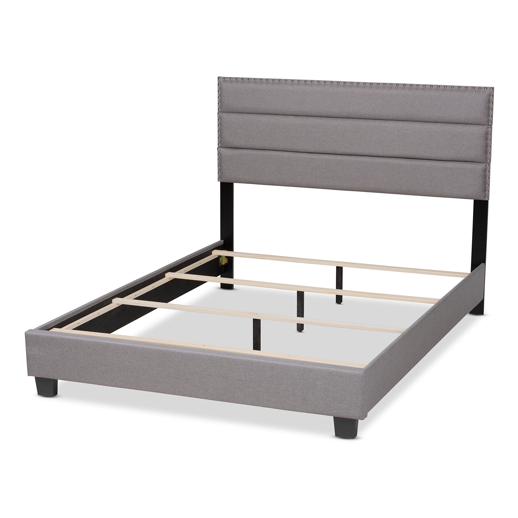 Baxton Studio Ansa Modern and Contemporary Gray Fabric Upholstered Full Size Bed