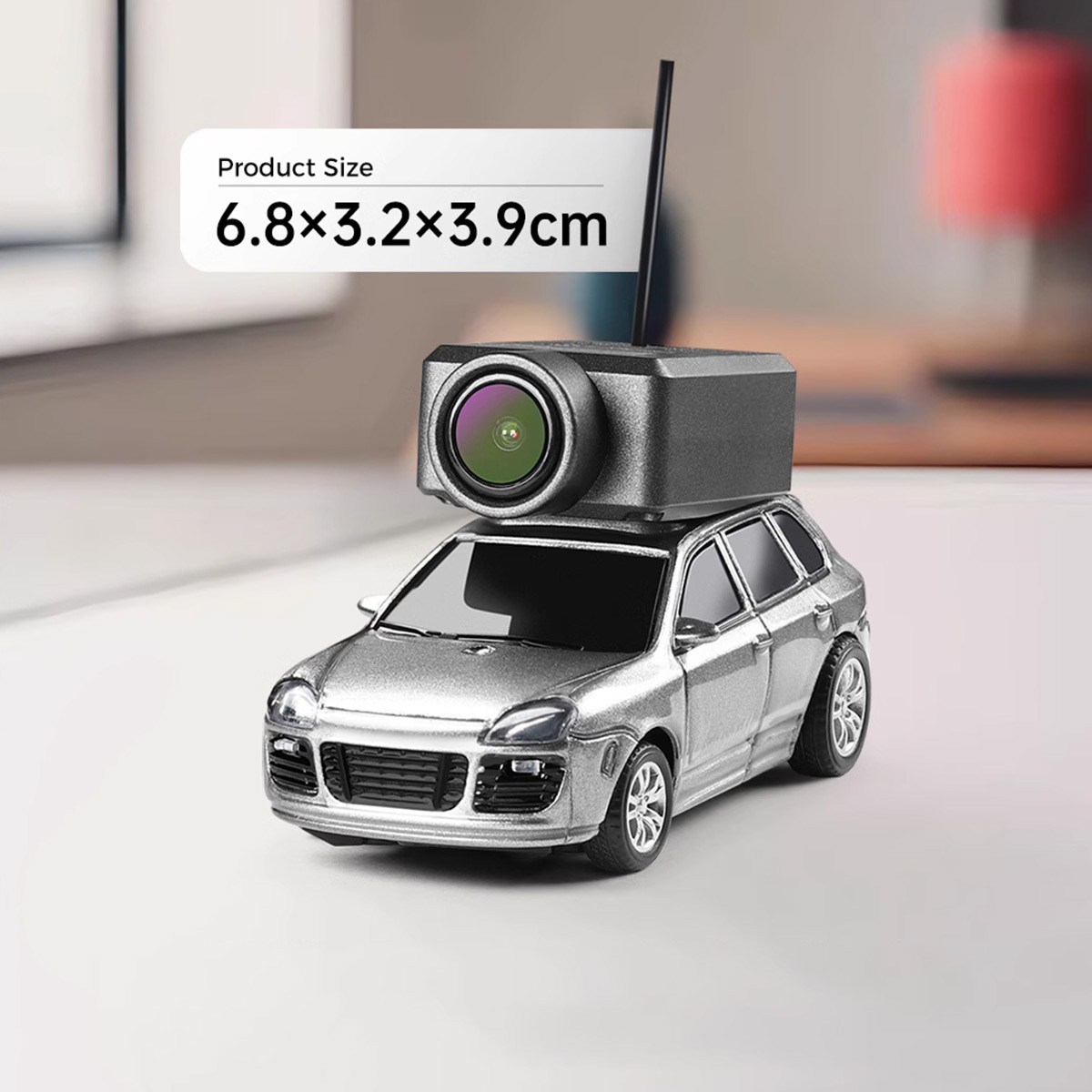 WL 1/64 Scale Mini RC Drift Car, Remote Control Vehicle with 720P Real-Time Camera, 3-Speed Modes and LED Lights, Outdoor/Indoor Racing, Gift for Adult Enthusiasts (RTR Version/Grey)