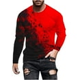 thumbnail image 2 of Blusas y camisas de manga larga y cuello redondo para hombre, camisetas informales con estampado de cuello redondo, blusas de manga corta para hombre, 2 of 5