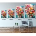 thumbnail image 5 of Graffiti Wall Art Abstract Flowers Pictures Prints Artwork Creative Newspaper Background Posters Floral Painting Wall Decor Living Room Bedroom Home Decor Framed Ready to Hang- 12''''W x 18''''H, 5 of 6