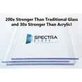 thumbnail image 3 of Spectra Glass Clear Polycarbonate Sheet with UV Coating. Lightweight and 200x Stronger than Glass. 24" x 24" x 3/8", 3 of 9