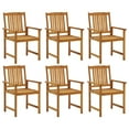 thumbnail image 1 of vidaXL Garden Chairs 6 pcs Solid Acacia Wood, 1 of 5