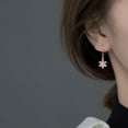 thumbnail image 3 of 925 Sterling Silver Snowflake Earrings Drop for Women Teens Small Snowflake Dangle Earrings, 3 of 10