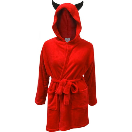 Little Red Devil Hooded Plush Robe