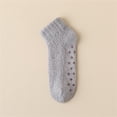 thumbnail image 2 of Tiqkatyck Ankle Socks Clearance, Women's Coral Fleece Socks Solid Color Non Slip Dotted Socks Warm Towel Socks Home Floor Socks Crew Socks for Women No Show Socks Womens Grey One Size, 2 of 3