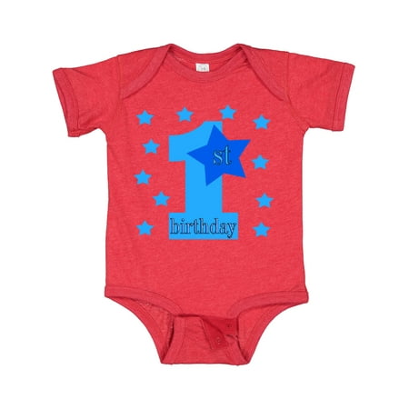 

Inktastic 1st Birthday Boy Stars Gift Baby Boy Bodysuit
