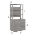 thumbnail image 2 of Hybrid Lateral File Cabinet with Shelves in Platinum Gray - Engineered Wood, 2 of 8