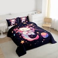 thumbnail image 3 of Castle Fairy Cute Axolotl Astronaut Twin Comforter Sets,Cartoon Cosmos Planet Bedding Set, 3 of 8