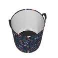 thumbnail image 5 of Uemuo Colorful Flowers Pattern Circular Laundry Hamper Basket with handles,Collapsible laundry basket,Large capacity laundry hamper,Laundry Organizer-Small, 5 of 8