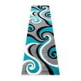 thumbnail image 2 of Flash Furniture Athos Rectangular Contemporary White, Black, Grey, Turquoise Area Rug, 2' x 7', 2 of 7