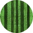 thumbnail image 1 of Ahgly Company Indoor Round Abstract Green Modern Area Rugs, 7' Round, 1 of 4