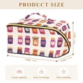 thumbnail image 4 of FORMRS Makeup Bag Travel Cosmetic Organizer for Women Fold Flat Zipper Pouch with Handle, Jam Jars, 4 of 8