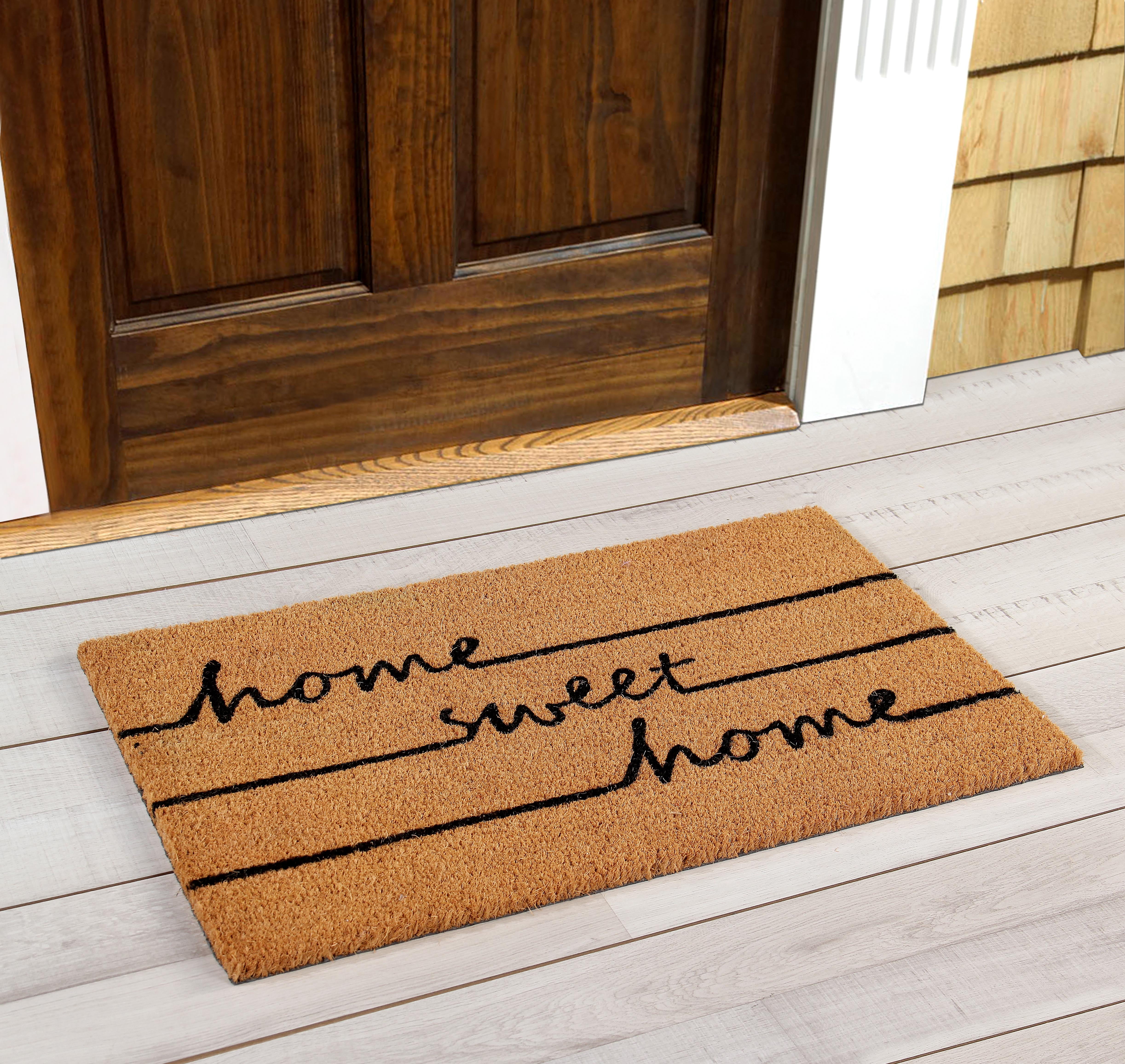 18"x30" Home Sweet Home Doormat Coir Non Slip Floor Entrance Door Mat Outdoor 
