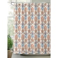 thumbnail image 2 of Fsddascl Orange Blue Geometric Shower Curtain Set - 66" x 72" Washable Bathtub Curtain with 12 Hooks, Southwest Ethnic Country Waterproof Fabric Stall Shower Curtains for Bathroom/Bathtub Décor, 2 of 6