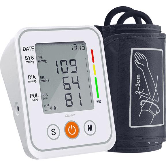 BDUN Upper Arm Blood Pressure Monitor with Large Adjustable Cuff 8.7-16.5 Inch, Automatic Digital BP Machine for Home Use