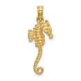 thumbnail image 4 of FJC Finejewelers 14k Yellow Gold 3d Seahorse Thin Tail Charm, 4 of 4