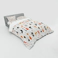 thumbnail image 3 of Ambesonne Cat Bedding Set 3 Pcs, Colorful Design Kitten Pattern, Twin, Multicolor White, 3 of 3