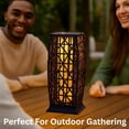 thumbnail image 5 of Aria Home Modern Outdoor Solar Powered Rattan Floor Lantern, Waterproof LED Light, 19", Brown, 5 of 8