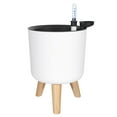 thumbnail image 3 of MOVTOTOP 1Set Self Watering Planter with Water Level Indicator in White for Indoor Decor Modern Minimalist Style, 3 of 8