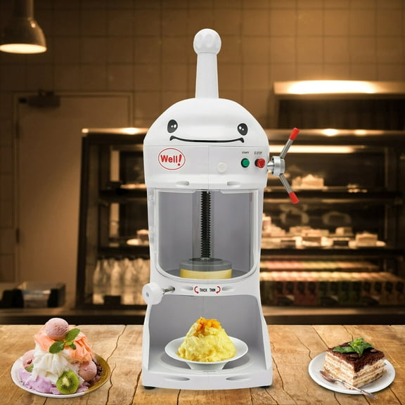 Electric Ice Shaver Crusher Snow Cone Maker 350W Ice Cream Shaving Machine 110V 90kg/H