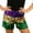 Multicolor, variant on Women's Carnival Sequin Shorts High Waisted Mardi Gras Trunks Party Club Bottoms Multicolor M