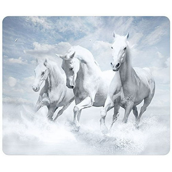 White Horses Mouse pads Gaming Mouse Pad 9.84x7.87 inches