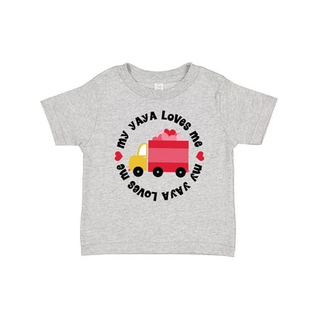 

Inktastic My Yaya Loves Me Grandson Truck Gift Baby Boy T-Shirt