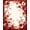 Red, Pattern 2, variant on ODIKA 4'x6' Machine Washable Non-Slip Area Rug, Scarlet Vine Non Slip Aisle Floral High Traffic Rug, White, 59827