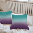 thumbnail image 6 of Throw Pillow Covers 26x26 Inch Set of 2, Teal Purple Ombre Waterproof Outdoor Pillow Covers, Turquoise Gradient Modern Abstract Art Decorative Cushion Pillowcases for Couch, Sofa, Bed, Garden, Patio, 6 of 9
