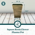 thumbnail image 5 of The HC Companies Avino 13 Inch Square Resin Planter Pot, Celtic Bronze, 5 of 6