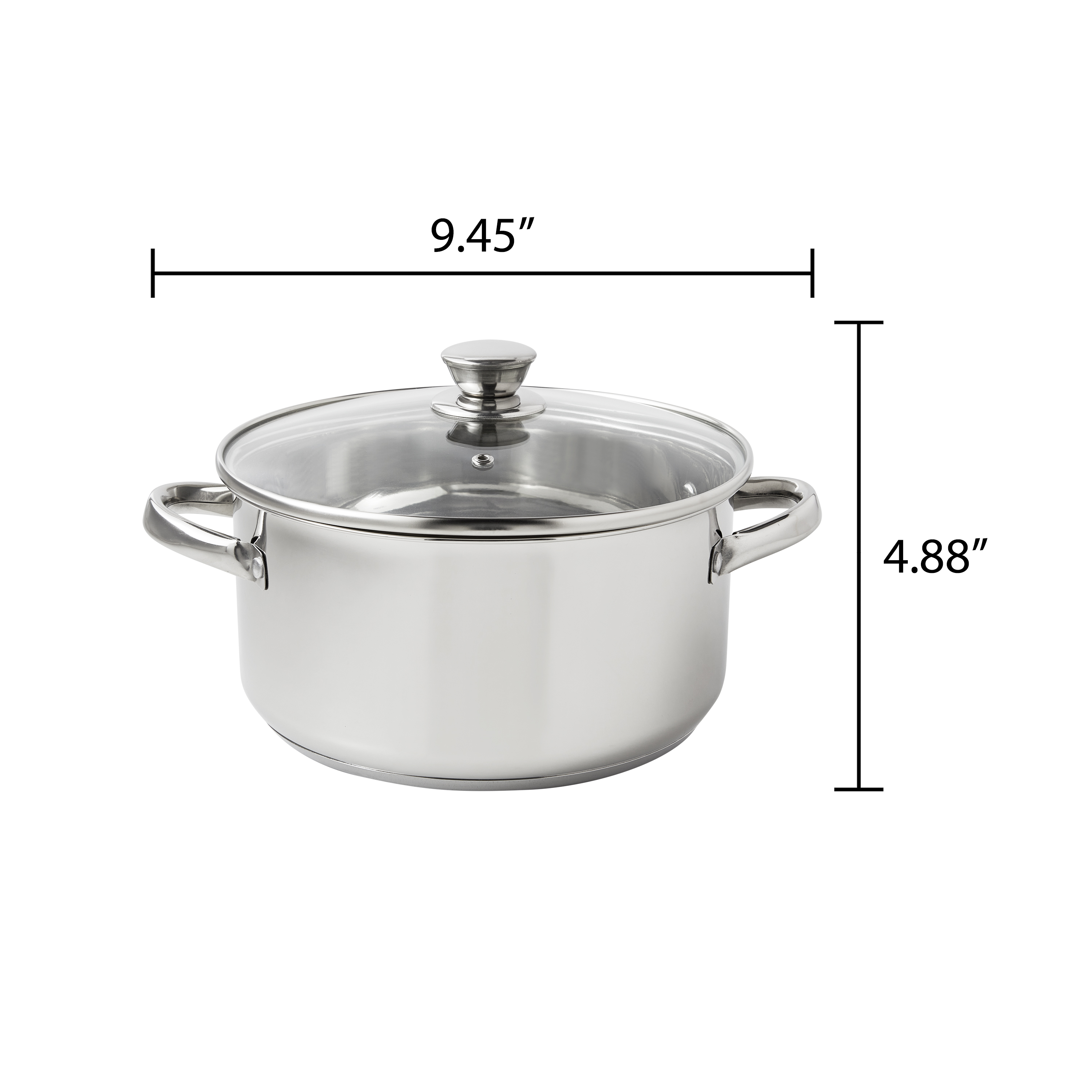 Mainstays Stainless Steel 5-Quart Dutch Oven with Glass Lid - Walmart.com