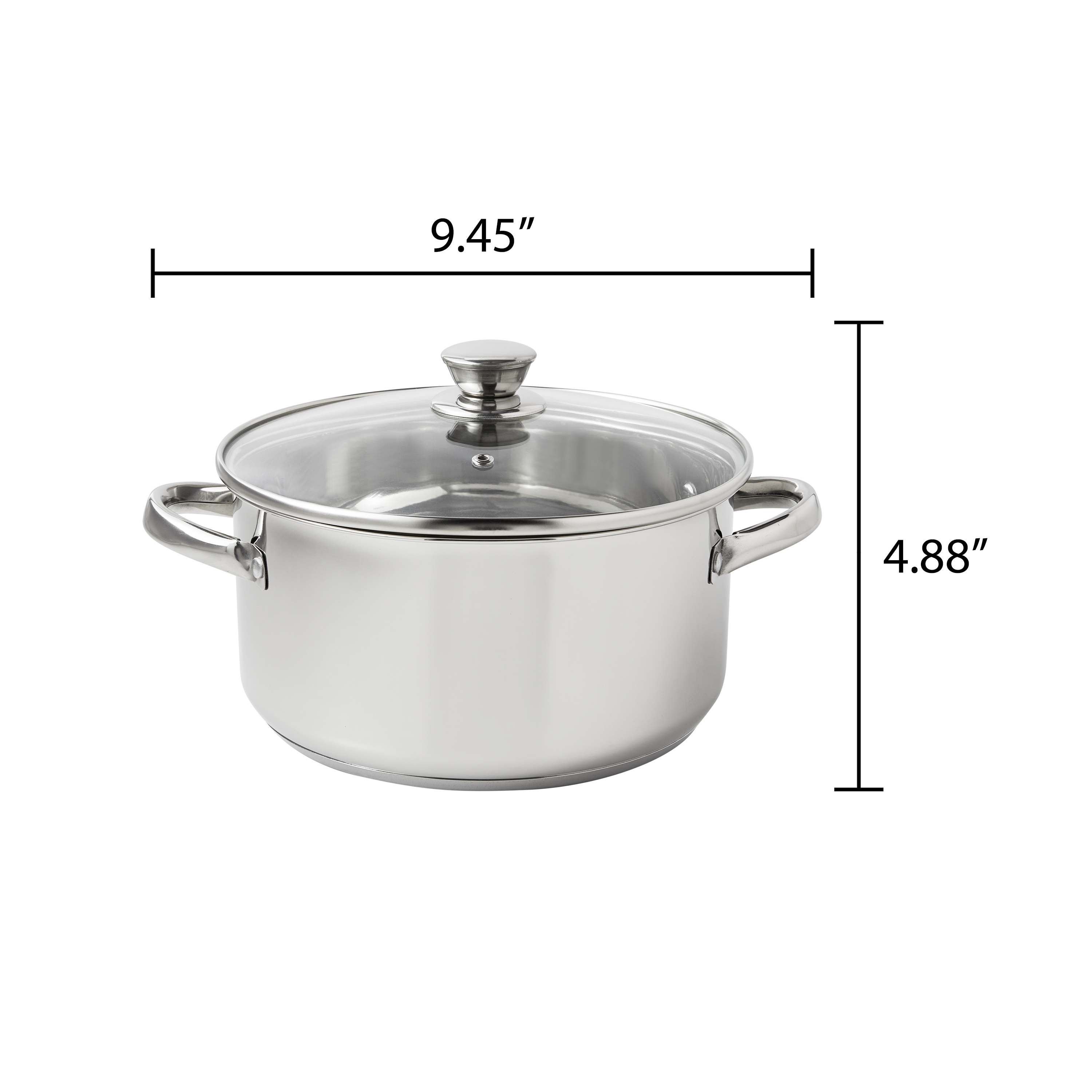 Mainstays Stainless Steel 5-Quart Dutch Oven with Glass Lid photo 5