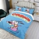 thumbnail image 3 of Coraje, el Perro Cobarde Conjunto de sábanas temático, trío de piezas, cómodo y amigable con la piel, diseño único, regalo de decoración para el hogar para familiares, amigos y fans,173cm *218cm, 3 of 6