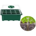 thumbnail image 6 of 2-Piece Greenhouse Set with Ventilation, 12-Hole Seedling Trays & Lids Indoor Plant Propagation Kit, 6 of 7